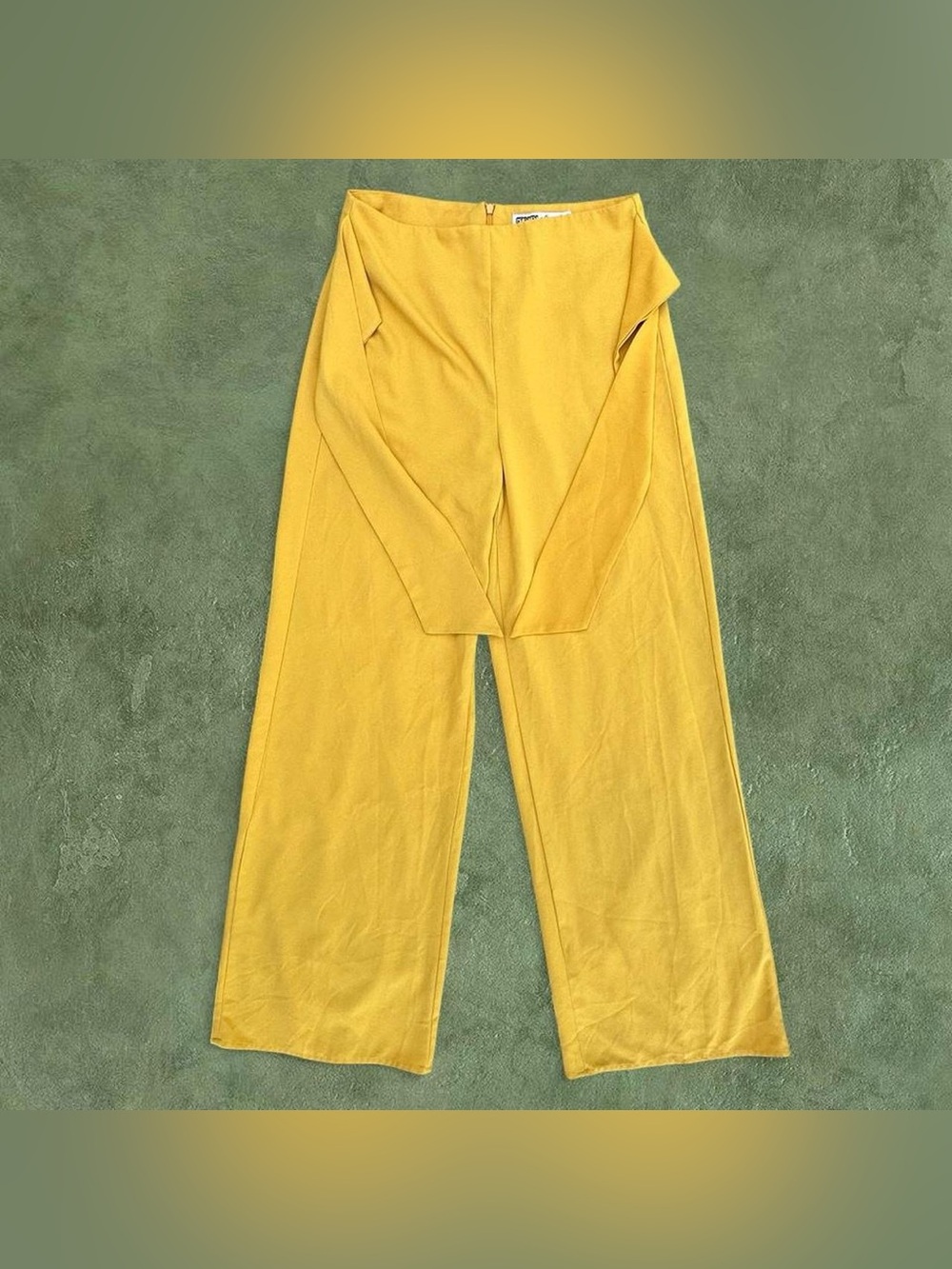 Gypsies & Moondust Yellow Tie-Waist Wide-Leg Pants, size M